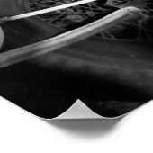 ヴィンテージプリントのチックウーマンガールオンバイク ポスター (角)