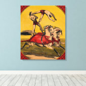 ヴィンテージプリントのバレーバックライダーがスタントを完成 キャンバスプリント (インサイチュ (ウッドフロア))