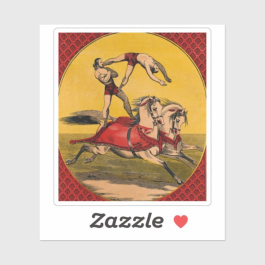 ヴィンテージプリントのバレーバックライダーがスタントを完成 シール (シート)