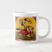 ヴィンテージプリントのバレーバックライダーがスタントを完成 ジャンボコーヒーマグカップ (右)