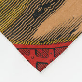 ヴィンテージプリントのバレーバックライダーがスタントを完成 フリースブランケット (角)