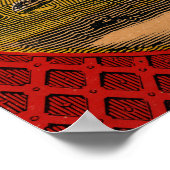 ヴィンテージプリントのバレーバックライダーがスタントを完成 ポスター (角)