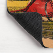 ヴィンテージプリントのバレーバックライダーがスタントを完成 マウスパッド (コーナー)