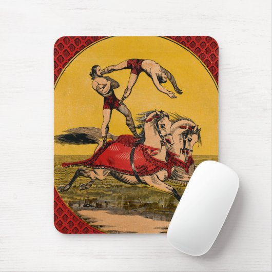 ヴィンテージプリントのバレーバックライダーがスタントを完成 マウスパッド (マウス)