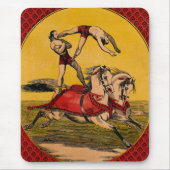 ヴィンテージプリントのバレーバックライダーがスタントを完成 マウスパッド (正面)