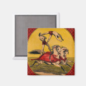 ヴィンテージプリントのバレーバックライダーがスタントを完成 マグネット (正面/裏面)