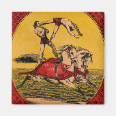 ヴィンテージプリントのバレーバックライダーがスタントを完成 マグネット (正面)