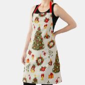 ヴィンテージプリントクリスマスエプロン エプロン (インサイチュ)