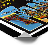 ヴィンテージプリントグリーティングサンフランシスコカリフォルニア ポスター (角)