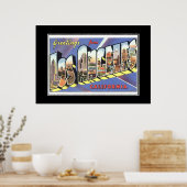 ヴィンテージプリントグリーティングロサンゼルス ポスター (キッチン)