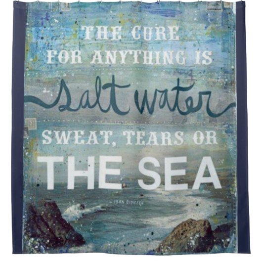 ヴィンテージプリントセーラーシャワーカーテン シャワーカーテン (正面)