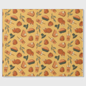 ヴィンテージプリントパターン感謝包装紙 ラッピングペーパー (フラット)