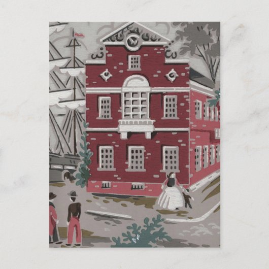 ヴィンテージプリントボストン ポストカード (正面)