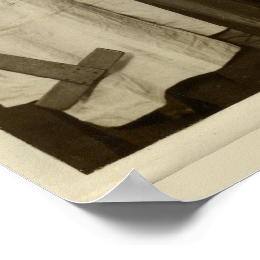 ヴィンテージプリントボーイズドーターデーモデル印刷機 ポスター (角)