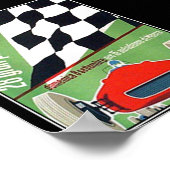 ヴィンテージプリントポスターカーレースItaly Monza ポスター (角)