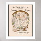 ヴィンテージプリントルートギターアールヌーボー本 ポスター (正面)