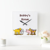 ヴィンテージプルトイカスタムズ時計 スクエア壁時計 (ホーム)