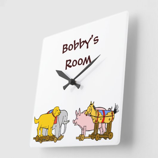 ヴィンテージプルトイカスタムズ時計 スクエア壁時計 (傾斜)