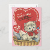 ヴィンテージプルフェクトキッテンバレンタイン シーズンポストカード (正面/裏面)