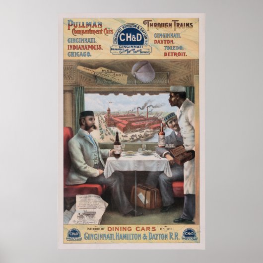 ヴィンテージプルマン電車 ポスター (正面)