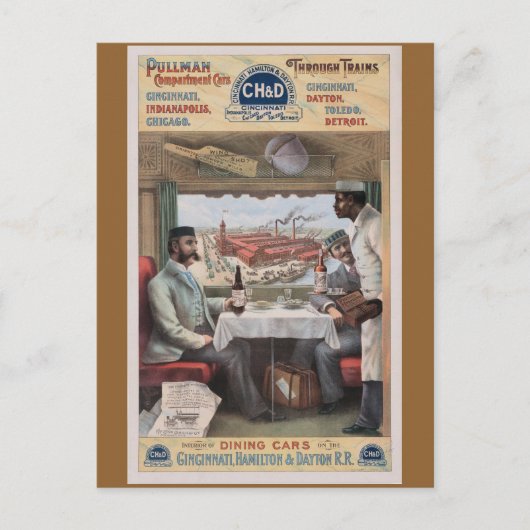 ヴィンテージプルマン電車 ポストカード (正面)