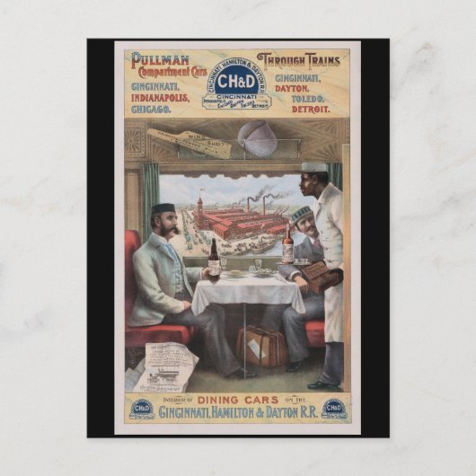 ヴィンテージプルマン電車 ポストカード (正面)