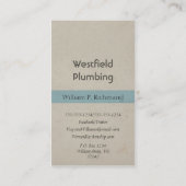 ヴィンテージプルマーボートブルーとレトロサークル 名刺 (裏面)