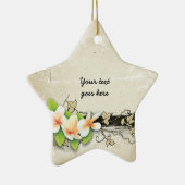 ヴィンテージプルメリアとアイビーグランジカスタムオーナメント セラミックオーナメント (右)