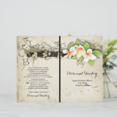 ヴィンテージプルメリアとアイビーージュウェディングプログラム (スタンド正面)