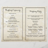 ヴィンテージプルメリアとアイビーージュウェディングプログラム (裏面)