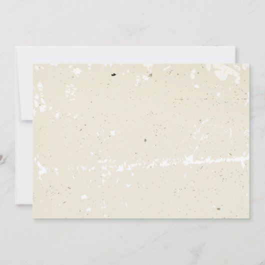 ヴィンテージプルメリアとツタ結婚婚約パーティ 招待状 (裏面)