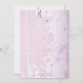 ヴィンテージプルメリアアイビーパープルホワイトブライダルシャワー 招待状 (裏面)