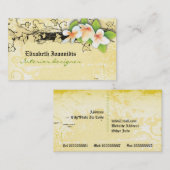 ヴィンテージプルメリアインテリアデザイナー名刺 名刺 (正面/裏面)