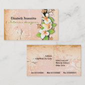 ヴィンテージプルメリアインテリアデザイナー名刺 名刺 (正面/裏面)