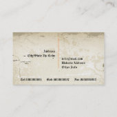 ヴィンテージプルメリアインテリアデザイナー名刺 名刺 (裏面)