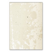 ヴィンテージプルメリアベージュ結婚折り曲げ座席表 テーブルナンバー (裏面)