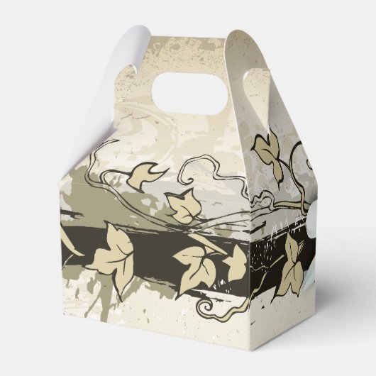 ヴィンテージプルメリア&アイビーカスタムベージュ結婚ズ フェイバーボックス (裏面サイド)