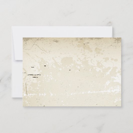 ヴィンテージプルメリア&アイビーゲウェディングRSVP 出欠カード (裏面)