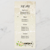 ヴィンテージプルメリア&アイビーゲ結婚のメニューカード メニュー (裏面)