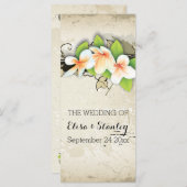 ヴィンテージプルメリア&アイビーージウェディングプログラム プログラム (正面/裏面)