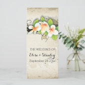 ヴィンテージプルメリア&アイビーージウェディングプログラム プログラム (スタンド正面)