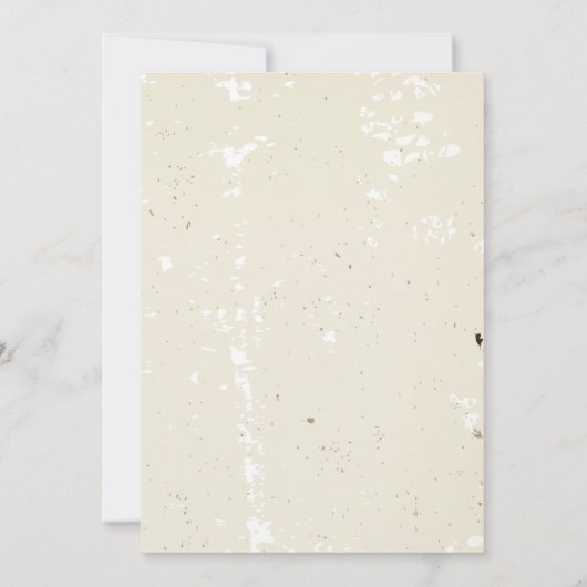 ヴィンテージプルメリア&アイビー結婚のリハーサルディナー 招待状 (裏面)