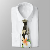 ヴィンテージプルメリア/フランジパニとアイビーゲタイ ネクタイ (タイ)