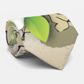 ヴィンテージプルメリア/フランジパニとアイビーゲタイ ネクタイ (ロール)