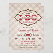 ヴィンテージプレイド私はBBQブライダルシャワー招待状を行う 招待状 (正面/裏面)