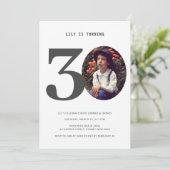 ヴィンテージプレイド30th誕生日フォト招待状 招待状 (スタンド正面)