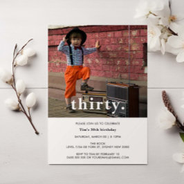 ヴィンテージプレイド30th誕生日フォト招待状 招待状