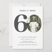 ヴィンテージプレイド60誕生日フォト招待状 招待状 (正面)