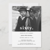 ヴィンテージプレイド60誕生日フォト招待状 招待状 (正面)