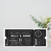 ヴィンテージプレイビルシアターチケット結婚式招待状 招待状 (スタンド正面)